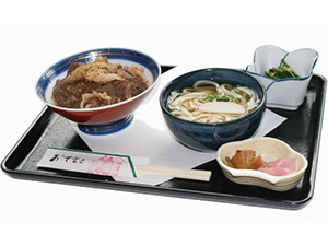 伊賀牛炙り丼セット(小うどん付) 1,500円